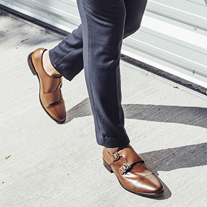 Sapato Social Monk Strap Barlee Whisky